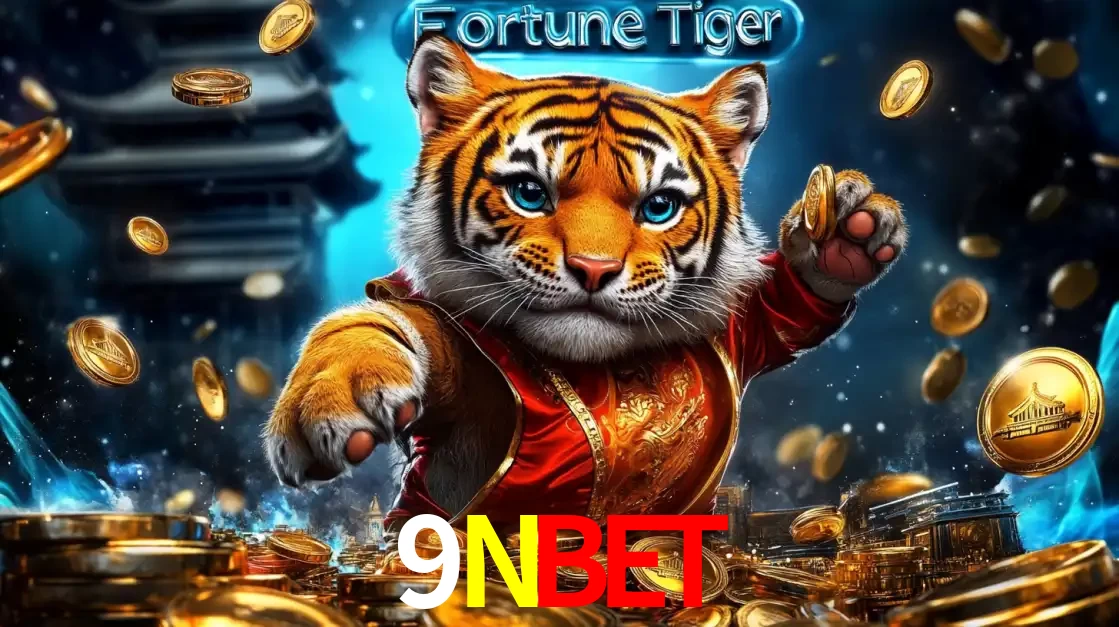 Imagem promocional do jogo de slot Fortune Tiger, com um tigre majestoso em traje tradicional cercado por uma fortuna em moedas de ouro, disponível agora no cassino 9NBET.